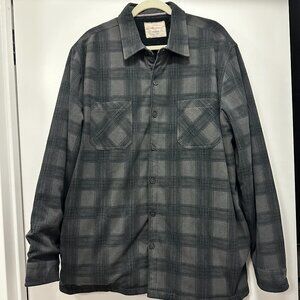 Weatherproof Vintage Mens Sherpa Lined Flannel Shirt Jacket Size XXL
